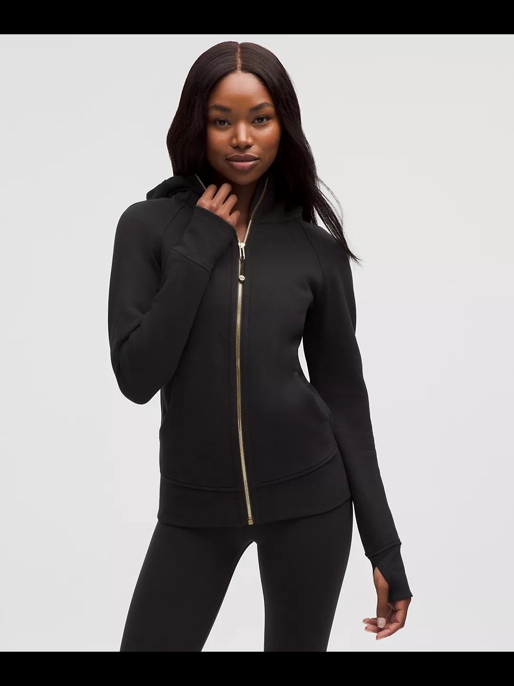 Lululemon Black Scuba Full-Zip Hoodie Size 8